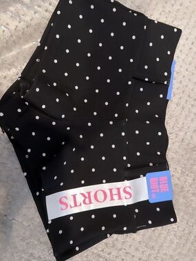 Black Polka Dot micro Shorts brand new xs